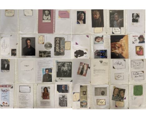 TV AND FILM STARS SIGNED. Collection of approx 86 autographs to include: Johnny Depp (printed/facsimile signature), Joan Coll