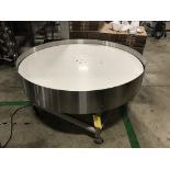 Rotary Sorting Table, 60" Diameter, 3/4" Thick White UHMW, Motor 230/460 VAC, 20 RPM Variable Speed