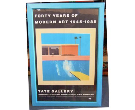 A TATE GALLERY EXHIBITION POSTER  'Forty Years of Modern Art 1945-1985 / The Tate Gallery / 19 February - 27 April 1986', fea