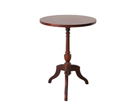 Cypriot, Pambos Savvides Regency style wine table, on turned tripod base with spider legs. Diam.45cm, H62cm.