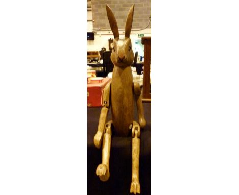 Wooden shelf hare, H: 96 cm 