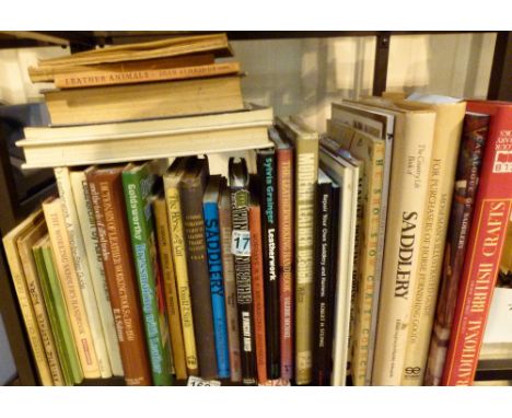 Shelf of leather working books