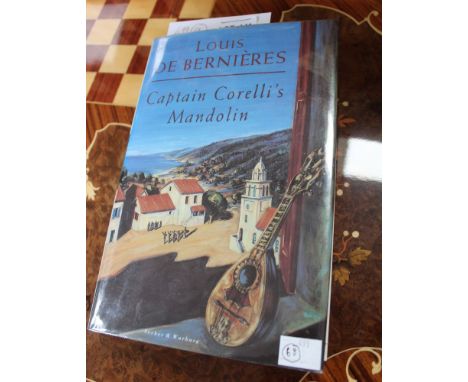 Louis De Bernieres (signed) "Captain Corelli's Mandolin", Secker and Warburg London, 1994, first edition, fourth reprint, har
