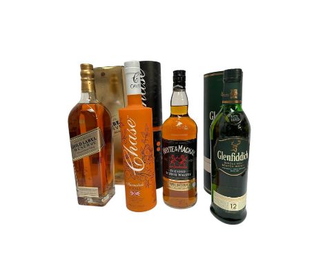 Johnnie Walker Gold Label Reserve, 40%, 1 litre, boxed, Glenfiddich 12 year old whisky, 40%, 70cl., boxed, Whyte &amp; Mackay