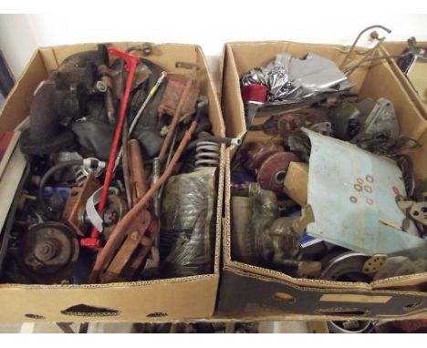 Assorted British motorcycle components and spares, for various manufacturers including Norton, BSA, Triumph and others, compr