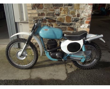 A circa 1965 DMW 250cc scrambler, blue. This rare DMW has been restored and formed part of a private collection of these rare