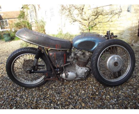 A 1965 Triumph Tiger T120 restoration project, engine number T120 DU21273, blue. This 650cc twin requires full restoration. I