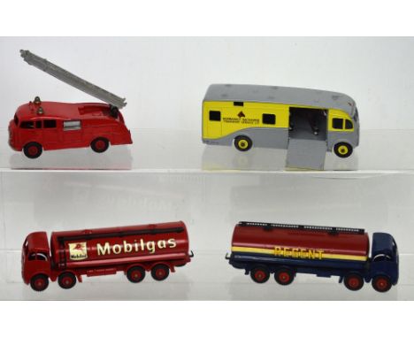 Dinky Toys 555 'Fire Engine' (with extending ladder), Dinky Toys 941 'Foden 14-ton Tanker: Mobilgas', Dinky Toys 942 'Foden 1