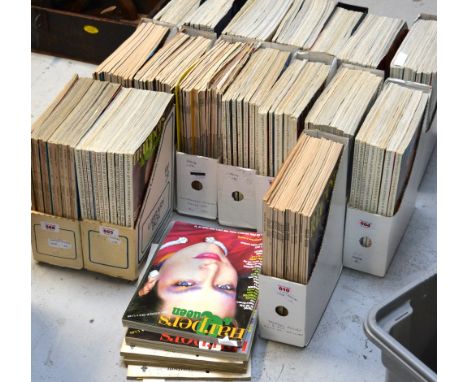 A large quantity of vintage fashion magazines from the 1970s-90s to include 'Tatler', 'Harpers & Queen', 'Harpers & Queen Int