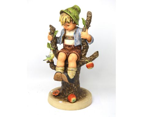 A very large Goebel M.J. Hummel shop display figure, 'Apple Tree Boy', no.142/x, height 76cm.