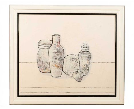 Modern School
Two still life paintings
oil on canvas
both 46 x 54cm (2).