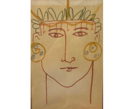 Manner of Pablo Picasso (1881-1973)
Man with earrings
indistinctly signed (lower right)
23 x 15cm.