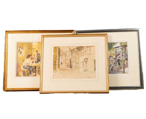 Tony Herbert (1927-2024)
'Spring in Paris', signed, watercolour, 21.5 x 30.5cm, and 17 further French views, mainly unframed.
