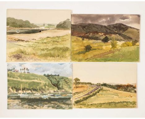 Tony Herbert (1927-2024)
Harbour view, signed, watercolour, 28 x 42cm, together with 10 various Yorkshire and Sussex views, a