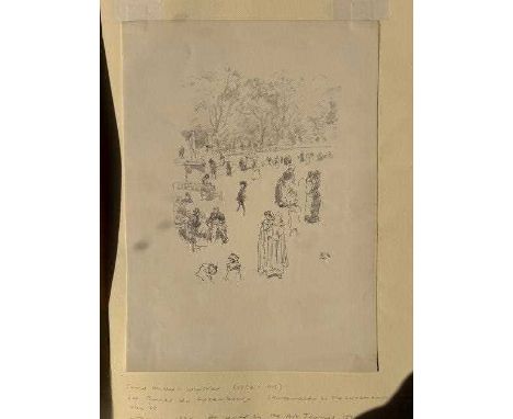After James Abbott McNeill Whistler (1834-1903)
lithograph, together with a collection of other prints, including a John Pipe