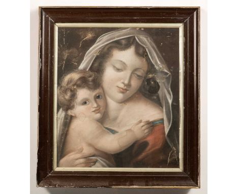 Continental School (19th century)
Madonna and child, pastel, 42.5 x 38cm