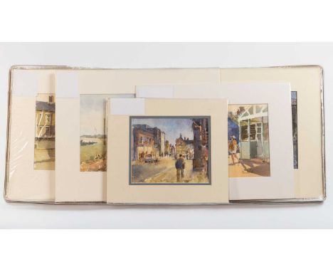 Tony Herbert (1927-2024)
'Southwold', signed, watercolour, 16.5 x 20cm, and four further to include 'Kiosk at Southwold', 'Th