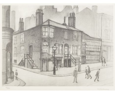 •L.S. LOWRY ARTIST SIGNED LIMITED EDITION PRINT OF A PENCIL DRAWING 'Great Ancoats Street' An edition of 850, blind stamped, 