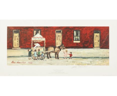 ALAN LOWNDES ARTIST SIGNED LIMITED EDITION COLOUR PRINT 'The Ice Cream Cart', (159/500) Signed in pencil and with blindstamp 