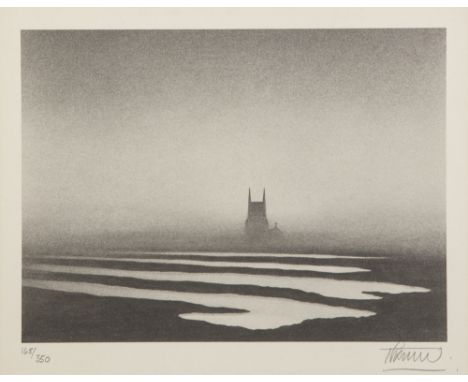 •TREVOR GRIMSHAW (1947-2001) SET OF FOUR ARTIST SIGNED LIMITED EDITION PRINTS OF PENCIL DRAWINGS FROM THE S&B CHRISTMAS LITHO
