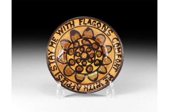Dated 1963 Ad A Glazed And Slip Decorated Ceramic Dish With
