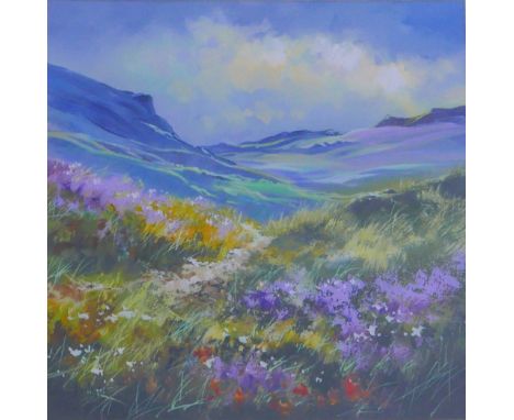 Alan Morgan, two Artko prints "Beyond the Heather I &amp; II", in silvered frames 71 by 3 by 71cm.