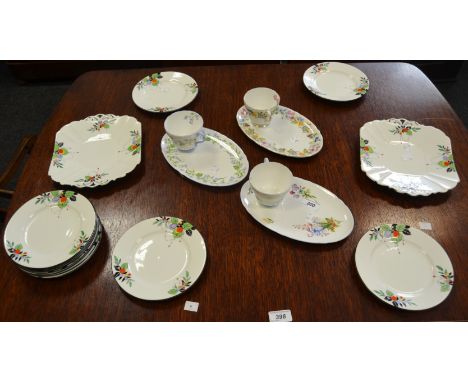 A Shelley part tea service; a Shelley Harebell pattern cup and sandwich plate; others;  qty 