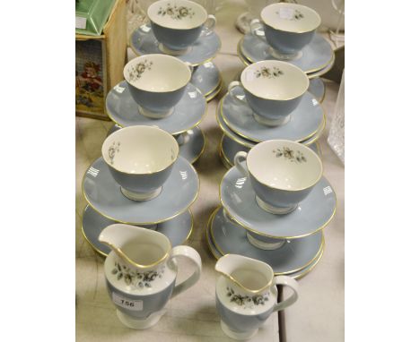 A Royal Doulton Rose Elegans pattern part tea service