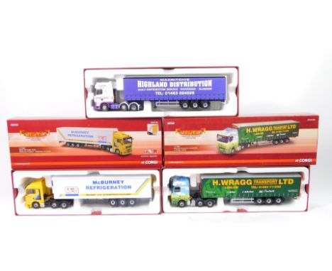 Corgi 1:50 scale Hauliers of Renown limited edition lorries, H Ragg, McBurney Refrigeration and Macritchie Highland Distribut