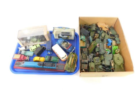 Dinky, Corgi &amp; Matchbox military vehicles, playworn, together with Britain's soldiers, an Atlas multiple gun motor carria