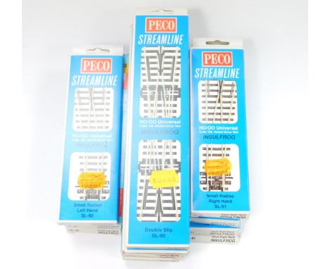 Peco Streamline HO/OO Universal Code-100 Nickel Silver Rail, INSULFROG , SL-90 Double Slip, SL-91 Small R/H, and SL-92 Small 