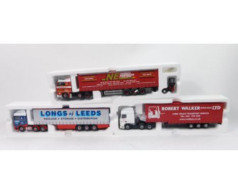 Corgi die cast 1:50 scale advertising lorries, Norman Emerson limited edition CC13404, Robert Walker Haulage CC13226 and Long