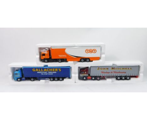 Corgi die cast 1:50 scale advertising lorries, John Mitchell, Gallacher's and TNT, boxed. (3)