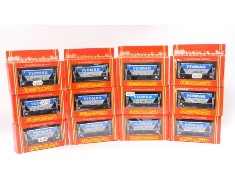 Hornby OO-gauge rolling stock, Yeoman Hopper wagon PGA, R105, boxed. (12)