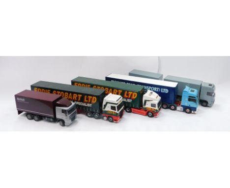 Corgi die cast 1:50 scale advertising lorries, Eddie Stobart, Richard Reed, etc. (5)