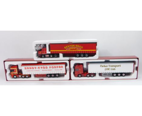 Corgi die cast 1:50 scale advertising lorries, Benton Brothers, Hauliers of Renown Parker Transport CC13737 and Sandy Kydd Fo