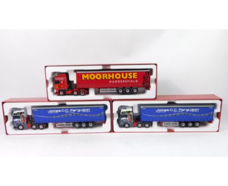 Corgi die cast 1:50 scale limited edition Hauliers of Renown Lorries, Moorhouse Huddersfield, James C C Ferguson and another,