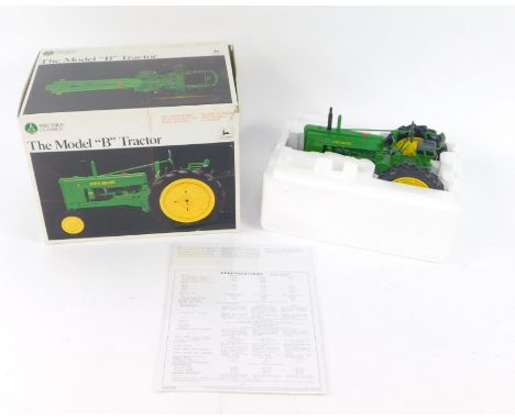 An Ertl Collectibles Precision Classics diecast model of a Model B tractor, number 12 for John Deere, number 5107, scale 1/16