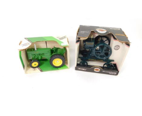 An Ertl John Deere model M tractor, 1:16 scale, boxed, and a McCormick-Deering model M (2).