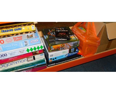Board games, including Mancala, Lord of the Rings, Tri-ominos, Q-Pack, various playing cards, card games etc. (a quantity)