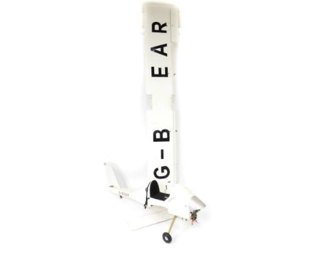 A kit built large scale remote control aeroplane, G-Bear, 196cm W, with a Futaba TM-8 transmitter, with carry case.