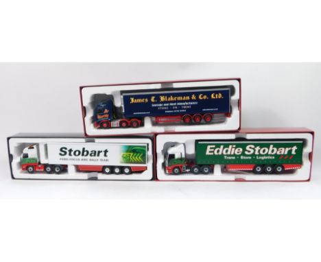 Corgi die cast 1:50 scale advertising lorries, Hauliers of Renown limited edition J C Blakeman, Models Own Stobart DC4012 and