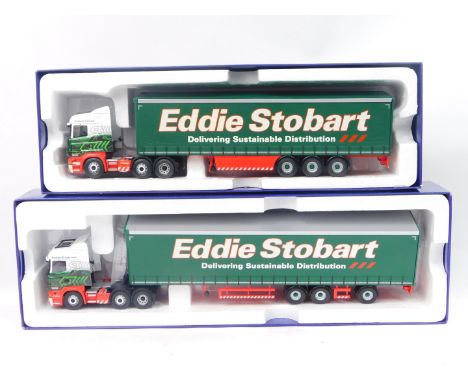 Corgi die cast 1:50 scale limited edition lorries, Hauliers of Renown Eddie Stobart CC13747 and CC13749, boxed. (2)