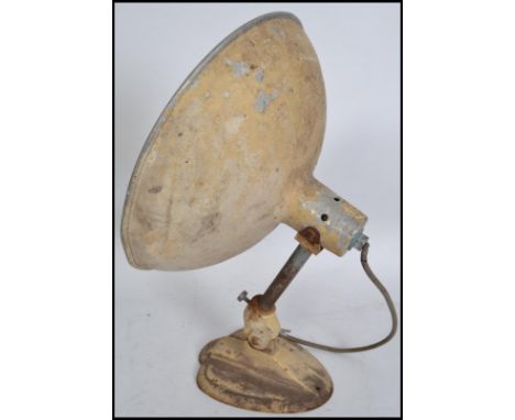 A vintage mid century Pifco heat lamp with UFO Space age style pendant shade being ideal for conversion to a desk lamp