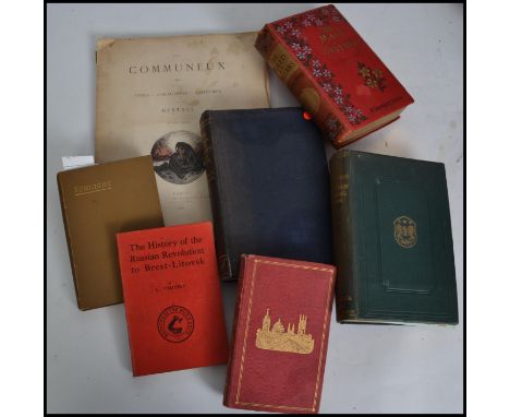 Antiquarian Books; A collection of 7x antique books. To include; The History Of The Russian Revolution to Brest-Litovsk (1919