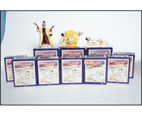 A collection of boxed Royal Doulton ceramic figurines from Disney's 101 Dalmatians collection to include Dalfig 00290 Penny a