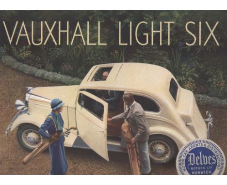 Vauxhall. A Collection of Brochures. The Light Six circa 1934, 1935 and 1936; The 1936 Home Leave Plan; Cadet petit catalogue