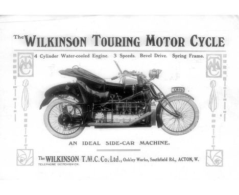 Motorcycle Brochure Collection to include examples for Maxwell, Rover 1912, Wilkinson,  Velocette, OEC, Royal Enfield Model K