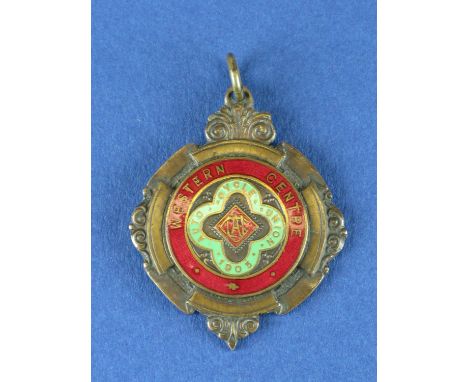 Auto Cycle Union - 1903.  'Western Centre'. A bronze medal awarded to T. Catrell for the 'Cotswold trial' in 1936