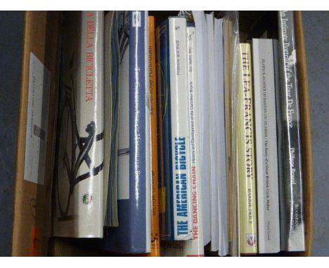 A Box of Cycling Books to include: Storia Bicicletta, Golden Age of Hand-built Bicycles, The American Bicycle, The Lea Franci